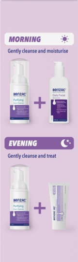 Benzac 3 Step Clear Skin Acne Kit Left
