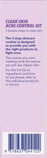 Benzac 3 Step Clear Skin Acne Kit Right