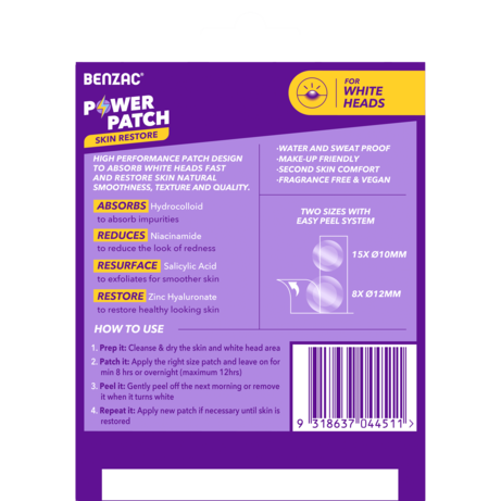 Benzac Power Patches Skin Restore
