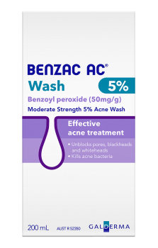 Benzac AC Moderate Strength 5% Acne Wash