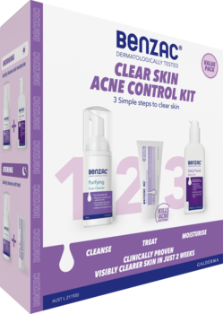 Benzac 3 Step Clear Skin Acne Kit Dynamic Angle